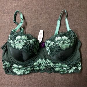 Adore Me Green Lace Bra